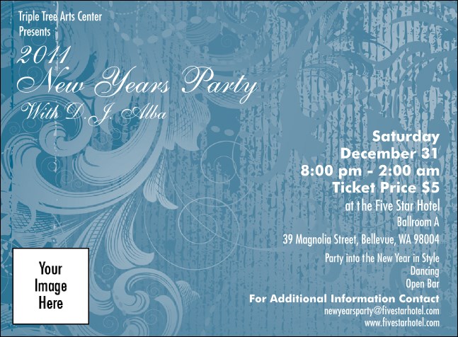 Year Classic Blue Invitation