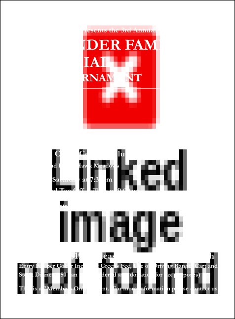 Golf Photo Invitation Product Front