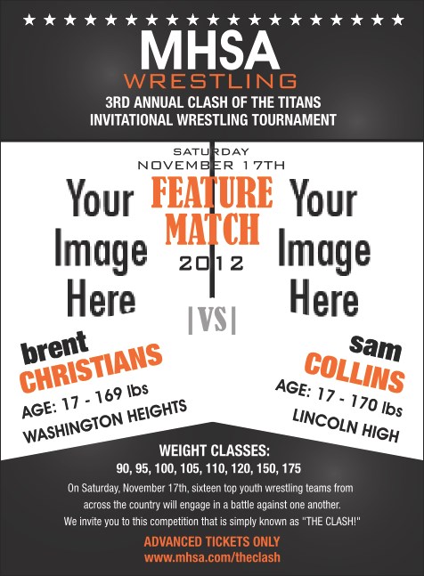 Wrestling Invitation (Black) Product Front