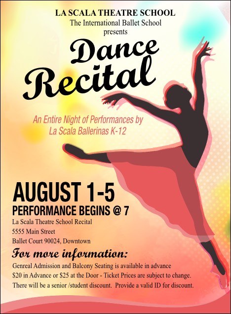 Dance Silhouette Invitation Product Front