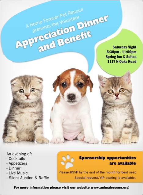 Animal Rescue Invitation Product Front