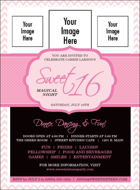 Sweet 16 Invitation Product Front
