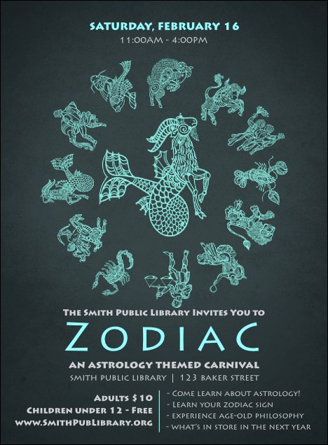 Zodiac Invitation Product Front