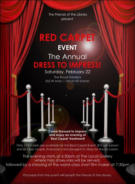 Red Carpet Invitation Product Front