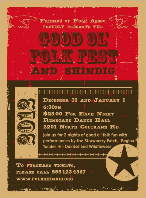 2012 Woodcut Invitation Product Front