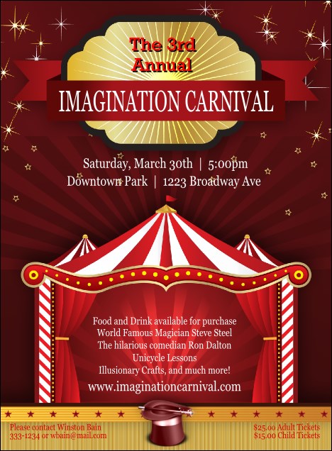 Red Tent Invitation Product Front