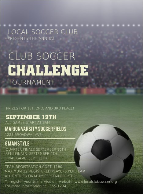 Soccer Stadium Invitation Product Front