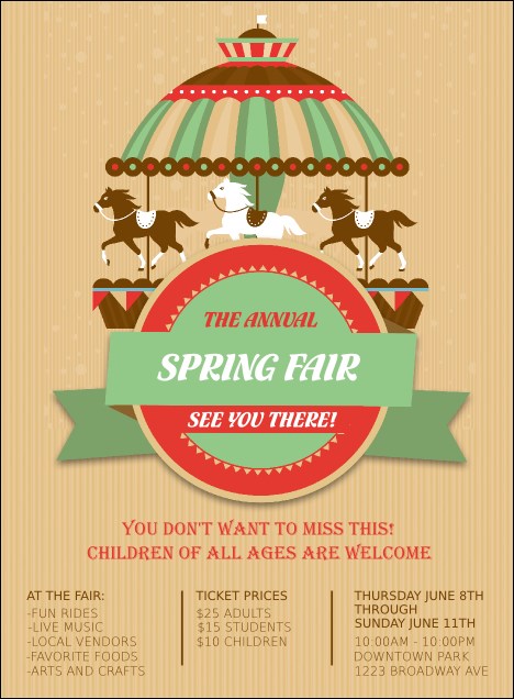 Merry Go Round Invitation Product Front