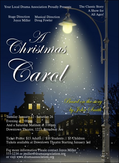 Christmas Carol Invitation Product Front