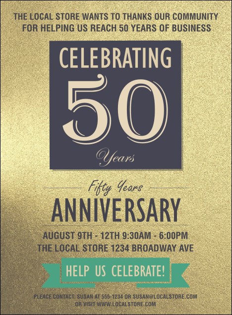 50th Anniversary Invitation Product Front