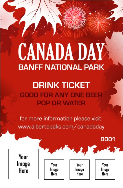 Canada Day Drink Ticket Product Front