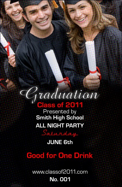 Graduation Diploma Drink Ticket