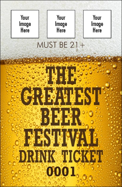 Beer Festival Drink Ticket Product Front