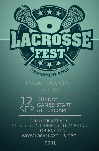 Lacrosse Drink Ticket Product Front
