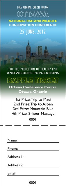 Ottawa Raffle Ticket Product Front