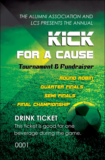 Soccer Field Drink Ticket Product Front