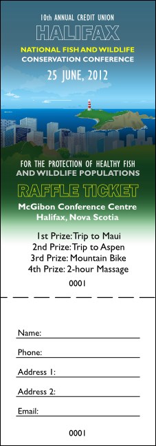 Halifax Raffle Ticket Product Front