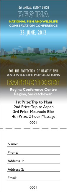 Regina Raffle Ticket Product Front