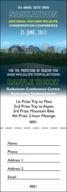Saskatoon Raffle Ticket Product Front