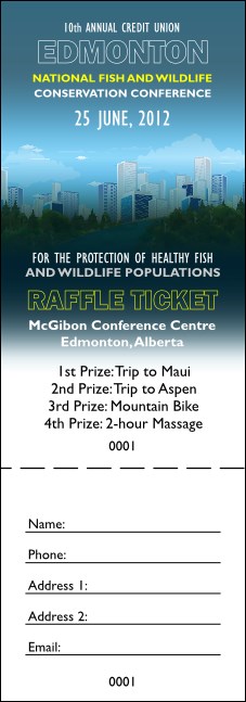 Edmonton Raffle Ticket Product Front