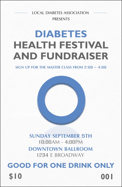 Diabetes Drink Ticket Product Front