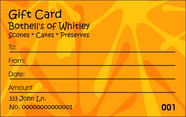 Orange Fun Gift Card Product Front