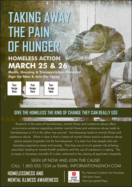 Homeless & Hungry Postcard Product Front