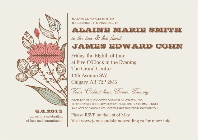 Wedding Flower Motif Postcard Product Front