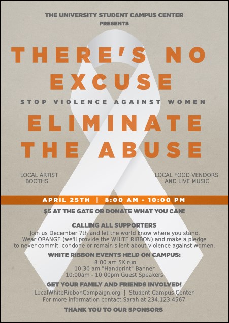 White Ribbon Postcard