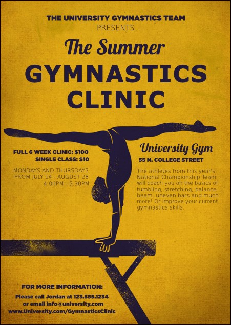 Gymnastics Postcard Product Front