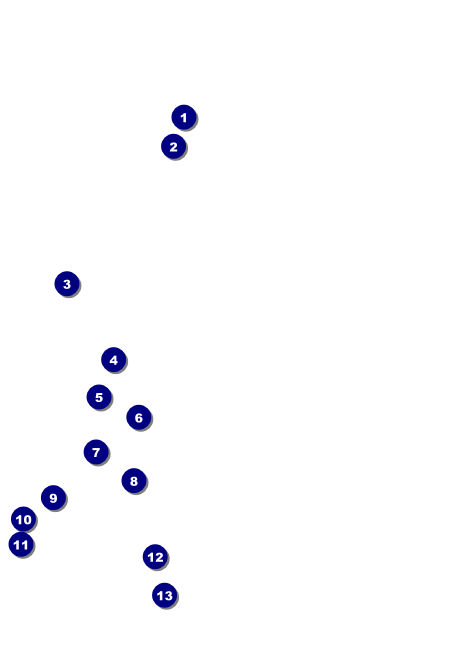 Flower Stag & Doe Postcard Front Field Markers