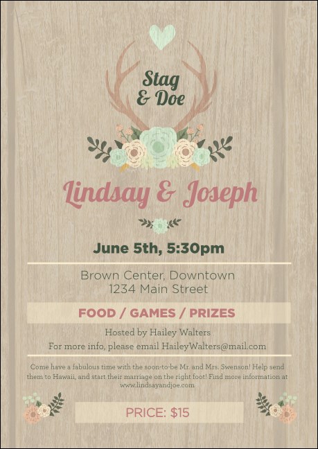 Flower Stag & Doe Postcard Product Front