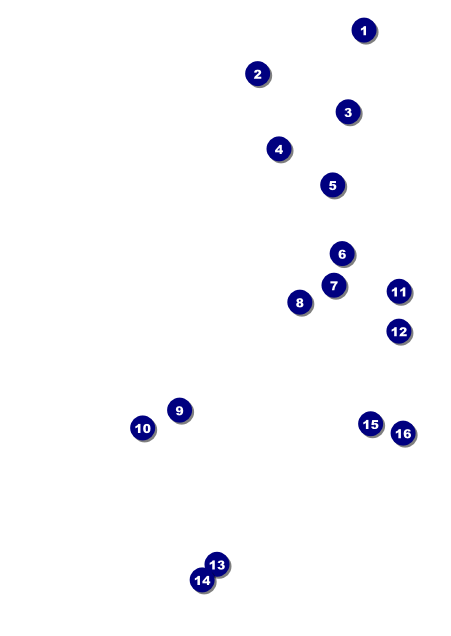 Red and Silver Postcard Front Field Markers