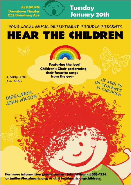 Children's Music Postcard Product Front