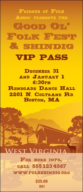 West Virginia VIP Pass Product Front
