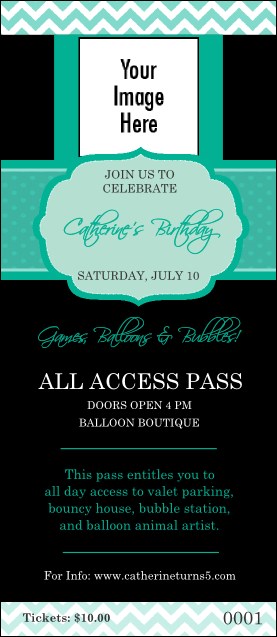 Happy Birthday Chevron VIP Pass