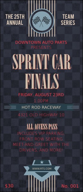 Car Racing VIP Pass Product Front