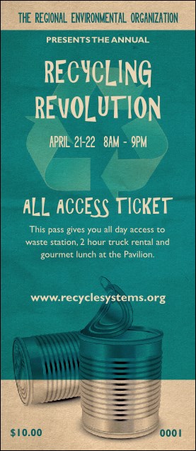 Recycling Symbol VIP Pass Product Front