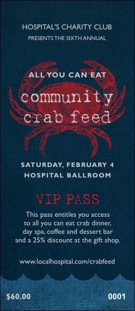 Crab Dinner VIP Pass Product Front