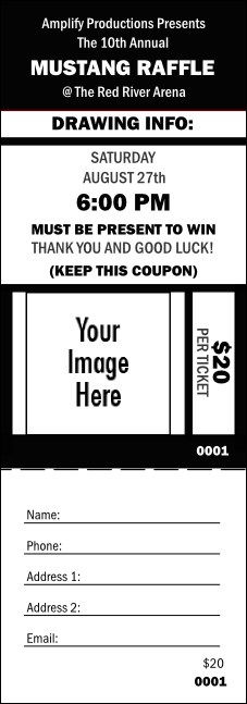 Your Image Raffle Ticket 001 Product Front