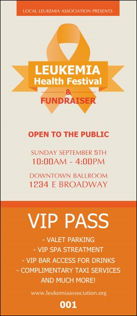 Leukemia VIP Pass Product Front