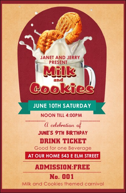 Milk & Cookies Drink Ticket Product Front