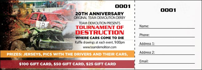 Crash Zone Raffle Ticket Product Front