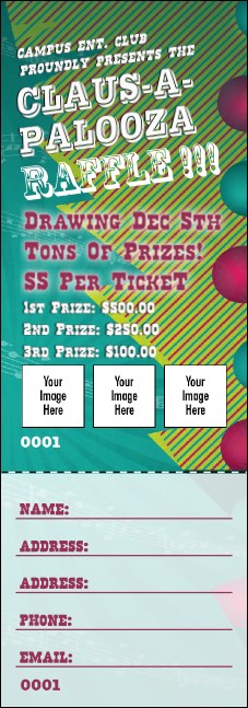 Claus-A-Palooza Raffle Ticket Product Front