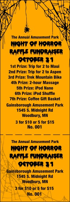 Spider Web Event Ticket Product Front