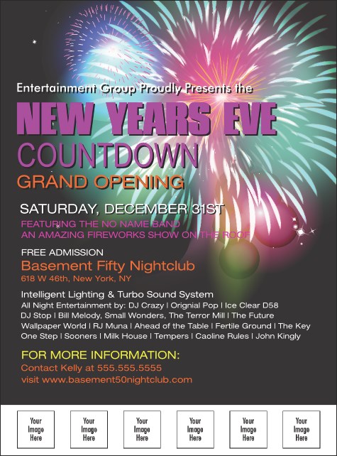 Fireworks Flyer with Images Product Front