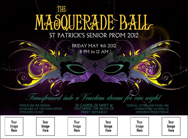 Masquerade Ball Logo Flyer Product Front