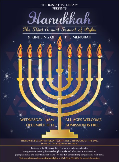 Hanukkah Menorah Flyer Product Front