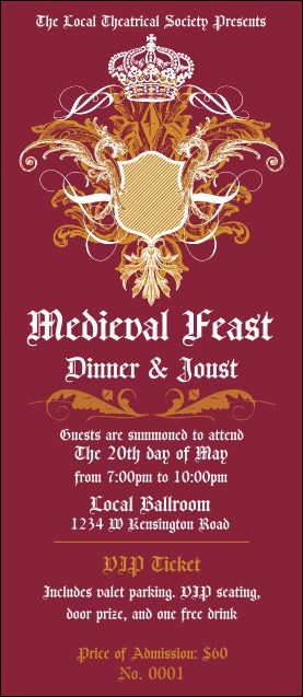 Medieval Banquet VIP Pass Product Front
