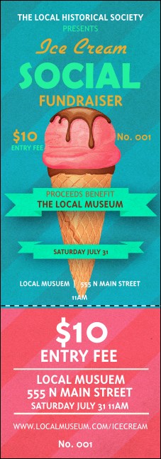 Ice Cream Social Event Ticket Product Front